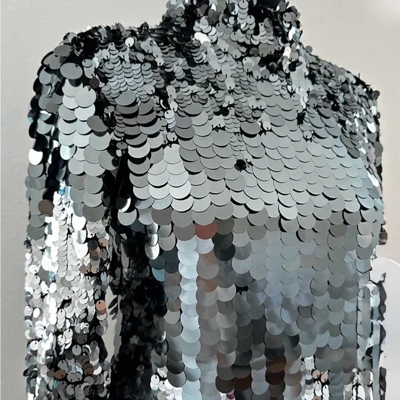 H&M Silver Sequin Mini Dress - Picture 3 of 7